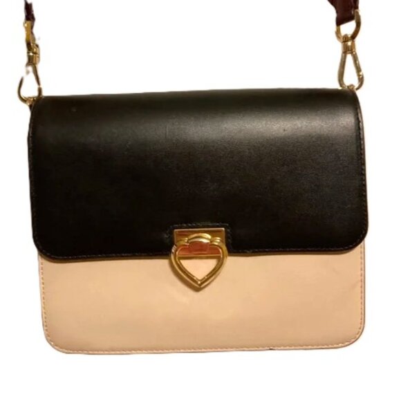 KATE SPADE Lovitt Colorblock Medium Shoulder Bag Peach and Black with Strap - Picture 1 of 16